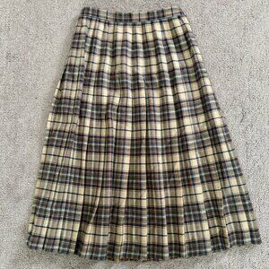 Vintage Schrader Sport Plaid 100% Wool Skirt